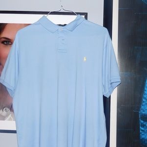 Ralph Lauren Men's short sleeve Polo BLUE w/ YELLO